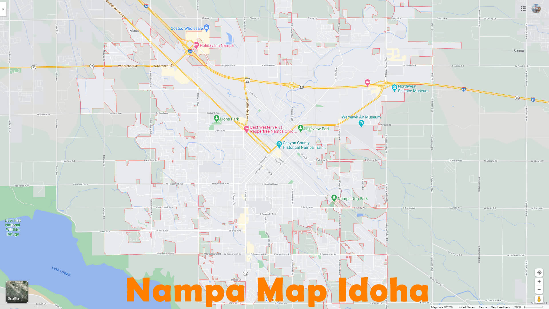 Nampa Map Idoha